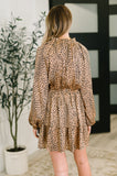 A Cheeky Little Time Tiered Dress in Pecan Brown