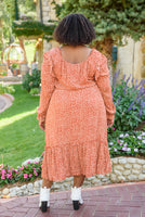 First Kiss Long Sleeve Maxi Dress In Rust