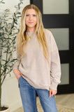 Safe and Secure Mineral Wash Pullover in Ash Mocha