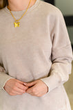 Safe and Secure Mineral Wash Pullover in Ash Mocha