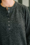 Urban Flux Scooped Hi-Low Long Pullover in Black