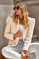 Puff Sleeve Shawl Collar Blazer