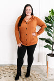 10.16 Cable Knit Hooded Cardigan In Burnt Orange