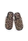 Fuzziest Feet Animal Print Slippers In Mocha