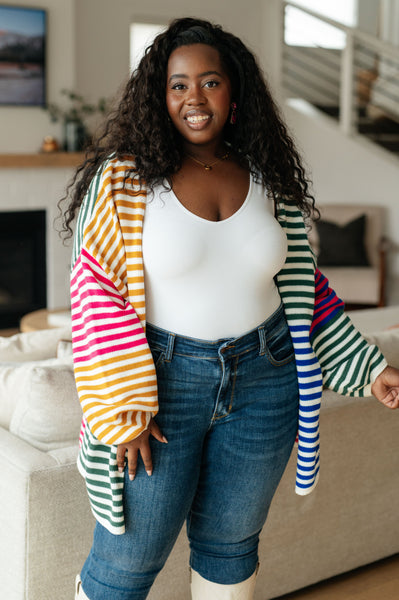 Marquee Lights Striped Cardigan