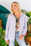 Skies The Limit Button Up in Lavender Blue