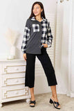 Heimish Solid Plaid Contrast Shacket