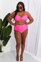 Marina West Swim Take A Dip Twist High-Rise Bikini in Pink