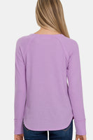 Zenana Waffle Long Sleeve T-Shirt